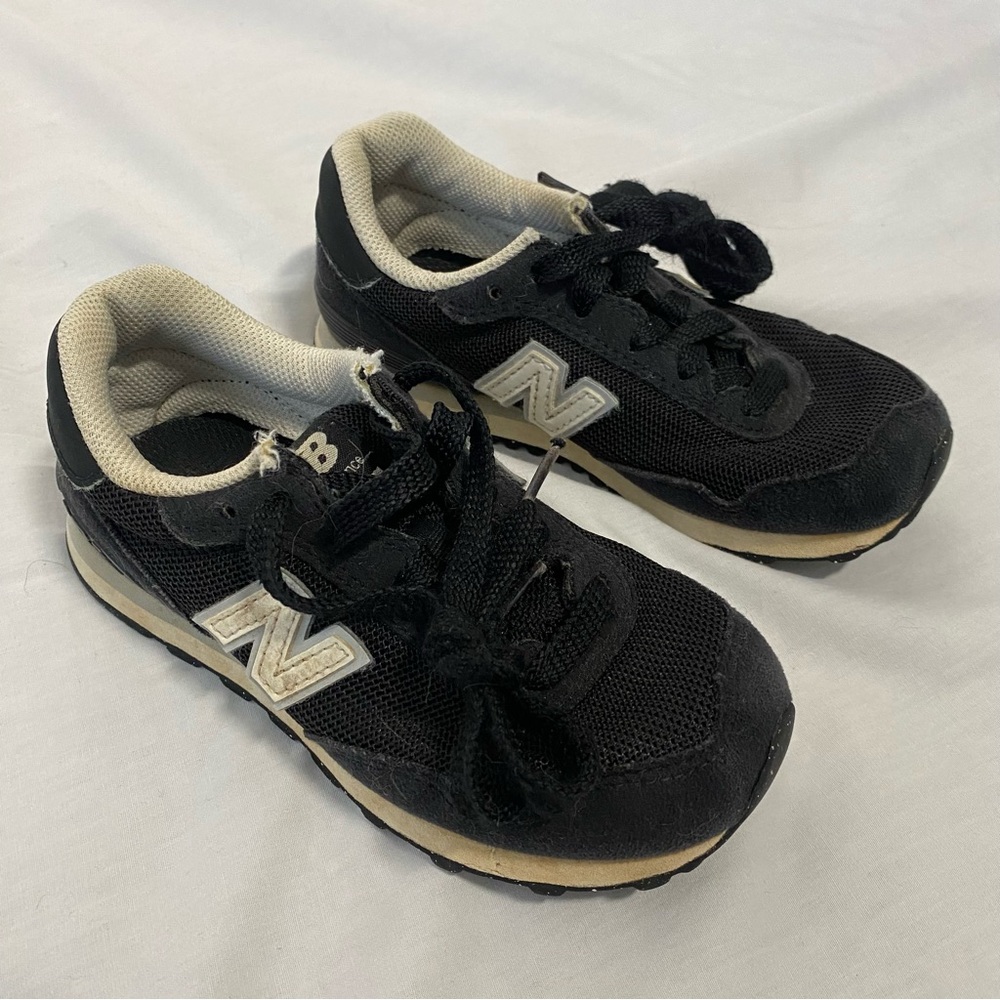New balance 515 boys black and white sneakers 12C